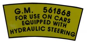 Power Steering Pulley Decal