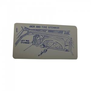 Tire Stowage Instructions Decal