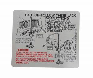 Jack Instructions Decal
