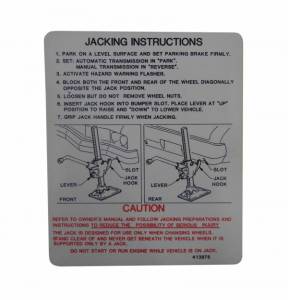 Jack Instructions Decal