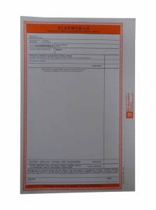 New Car Window Price Sheet