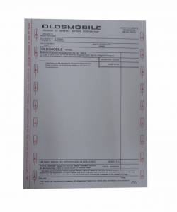 New Car Window Price Sheet