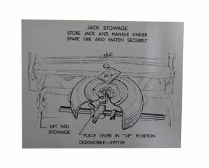 Tire Stowage Instructions Decal