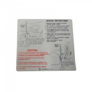 Jack Instructions Decal