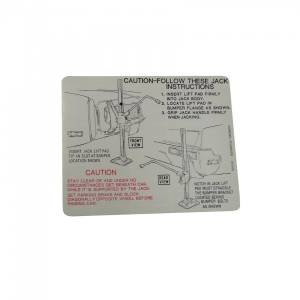 Jack Instructions Decal