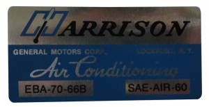 Harrison AC Evaporator Box Decal