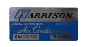 Harrison AC Evaporator Box Decal