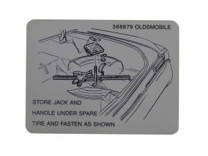 Spare Tire & Jack Stowage Decal