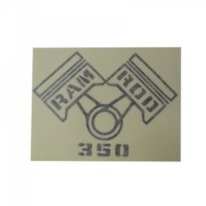 "Ram Rod 350" Fender Decal (Black)