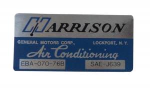 Harrison AC Evaporator Box Decal