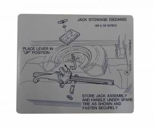 Tire Stowage Instructions Decal