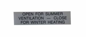 Heater Door Decal