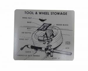 Tire Stowage Instructions Decal - Special Wheel
