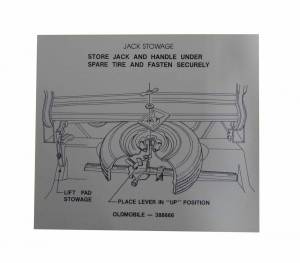 Tire Stowage Instructions Decal