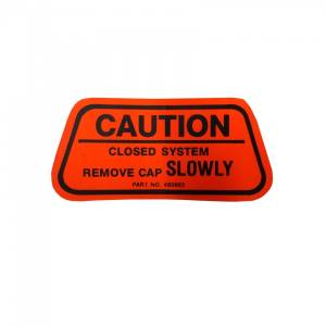 California Gas Cap "Caution" Decal