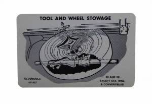 Tire Stowage Instructions Decal