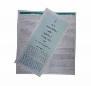 New Vehicle Warranty / Protection Plan