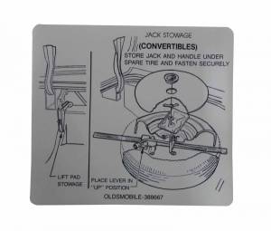 Tire Stowage Instructions Decal