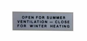 Heater Door Decal