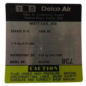 Delco AC Compressor Decal