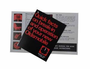 New Vehicle Break In Instructions Tag