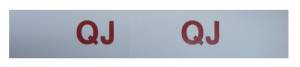 "QJ" Engine Code Decal