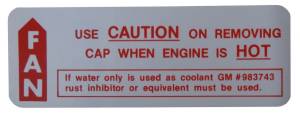 Cooling System Caution Decal