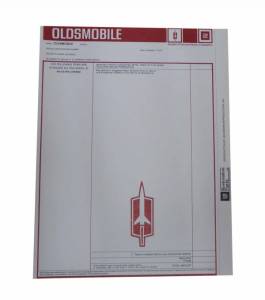 New Car Window Price Sheet