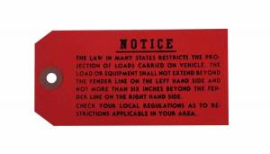 Luggage Rack Instructions Tag