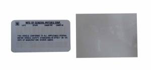 Vehicle Certification Decal Kit