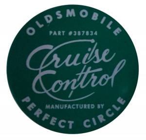"Oldsmobile Perfect Circle" Cruise Control Decal