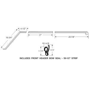 Rubber The Right Way - Convertible Top Seal Kit - 7 Piece - Image 2
