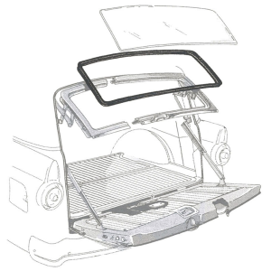 Back Glass Seal - In Liftgate - No Groove For Trim