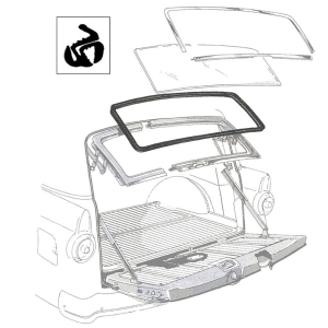 Back Glass Seal - In Liftgate - With Groove For Trim