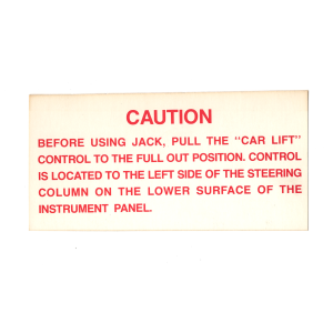 Air Suspension Caution Decal