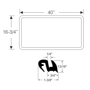 Steele Rubber - Rear Side Window Seal - Models With Smaller (105.5") Wheelbase - Image 2