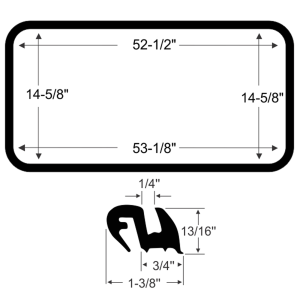Steele Rubber - Rear Side Window Seal - Models With Longer (123") Wheelbase - Image 2