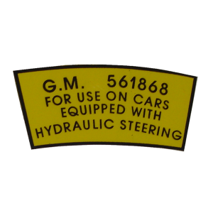 Power Steering Pulley Decal