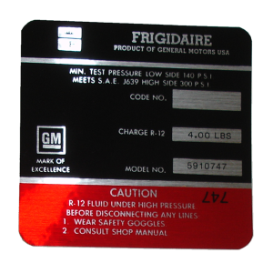 Air Conditioner Compressor Decal