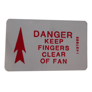 Caution Fan Decal