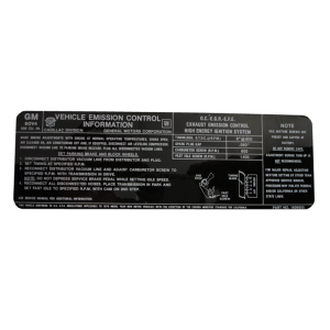 500 C.I. Emissions Decal