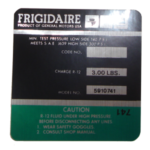 Air Conditioner Compressor Decal