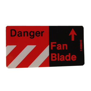 Caution Fan Decal