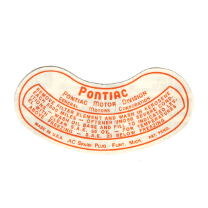 Oil Bath Air Cleaner Service Instructions Decal