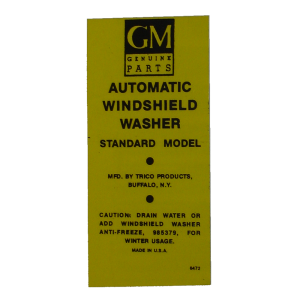 Windshield Washer Bottle Bracket Decal