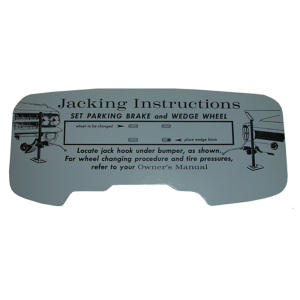 Jack Instructions Decal - In Trunk