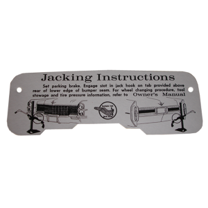 Jack Instructions Decal - In Trunk