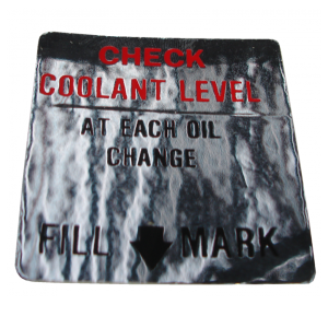 Coolant Level / Caution Decal