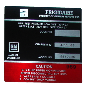 Air Conditioner Compressor Decal