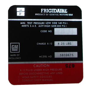 Air Conditioner Compressor Decal